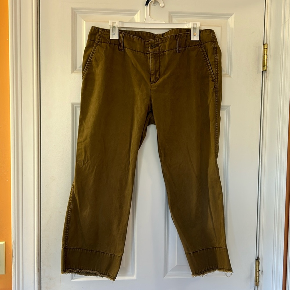 Gap Cropped Rough Edged Chinos
